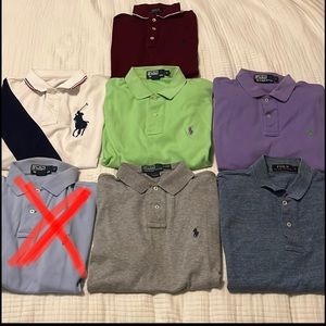 Polo Ralph Lauren Custom Fit Short Sleeve Shirts, Size Small